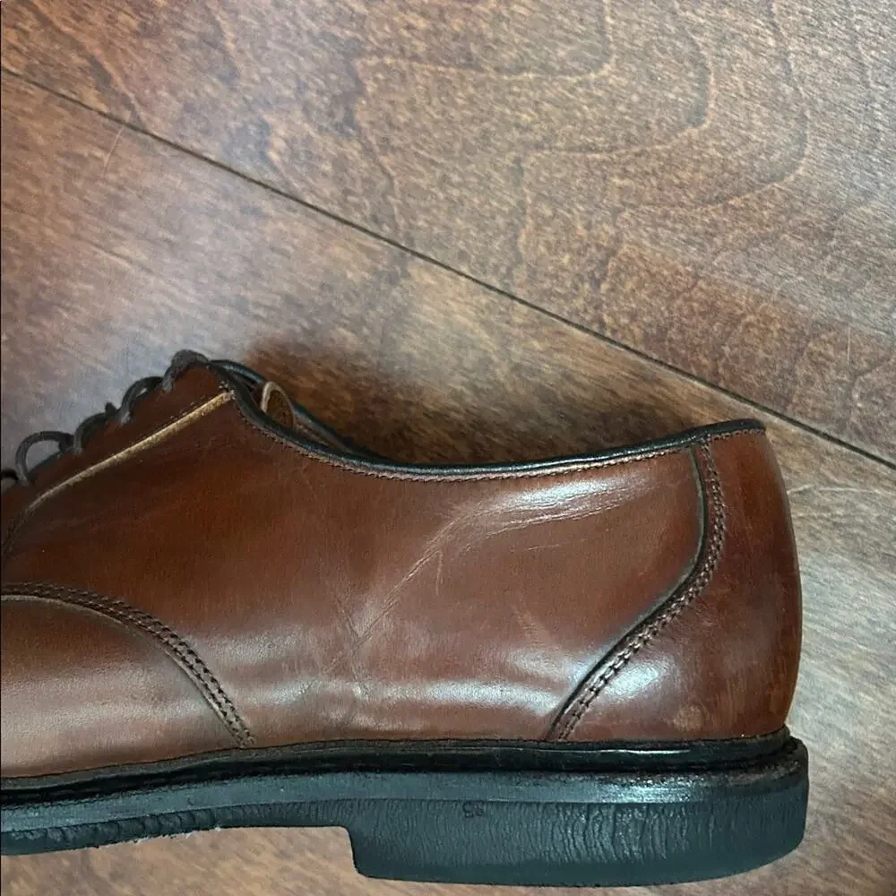 Allen Edmonds Brown Leather Derby Oxfords, Size 10